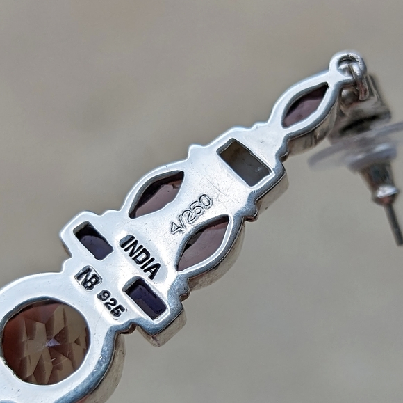 Nicky Butler gemstone sterling silver earrings vintage 925 - Picture 2 of 4